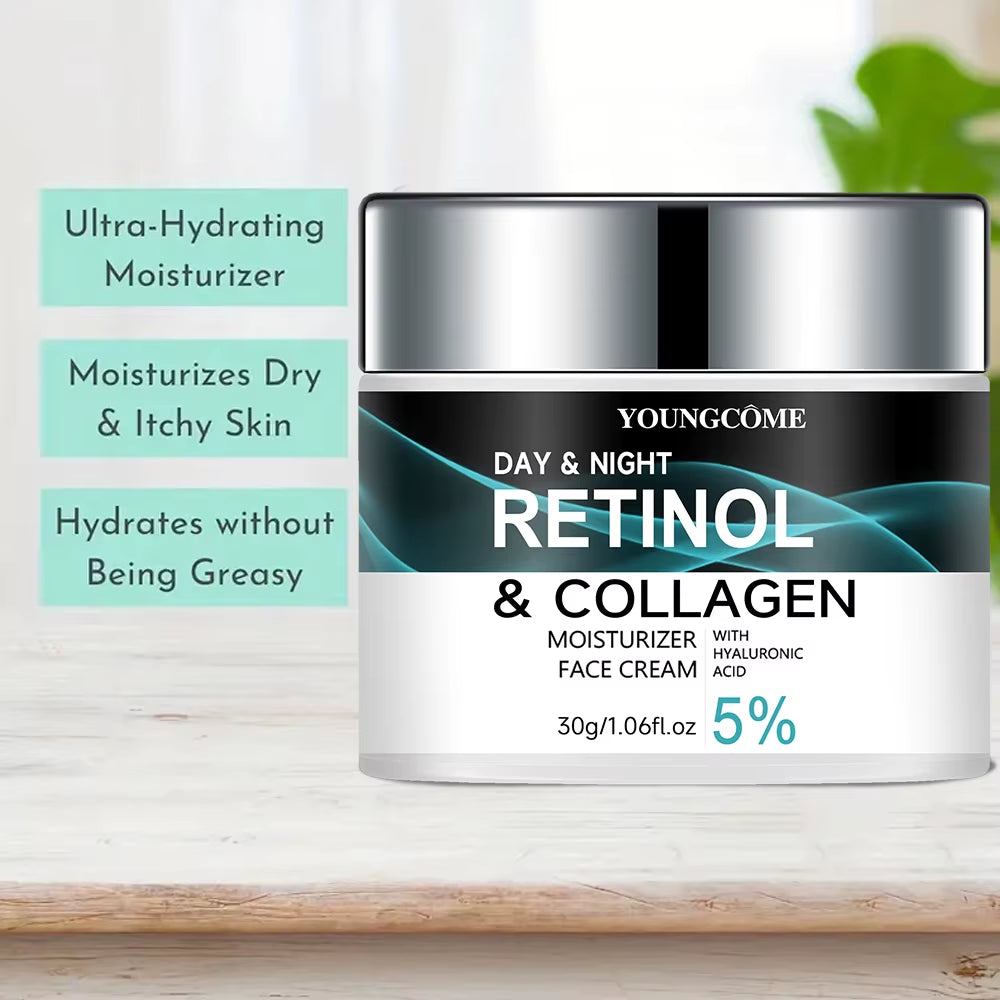 Revitalize Your Skin with Retinol Collagen Moisturizing Cream for Enhanced Elasticity and Radiance - Nourish, Brighten, and Improve Texture