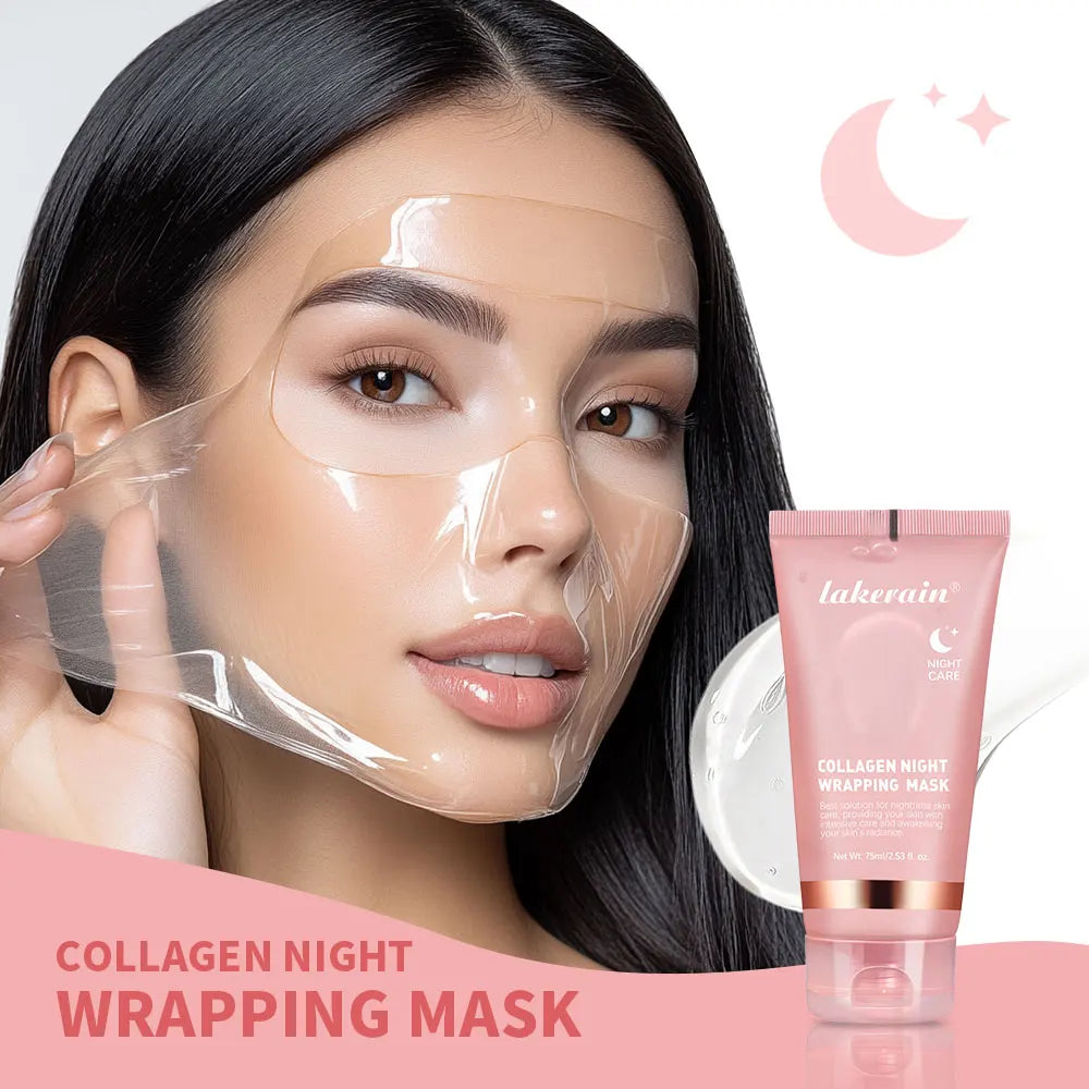 Revitalize Your Skin Overnight with the Korean Collagen Wrapping Facial Mask - Deep Moisturizing, Brightening, and Rejuvenating Treatment for Glowy, Youthful Skin