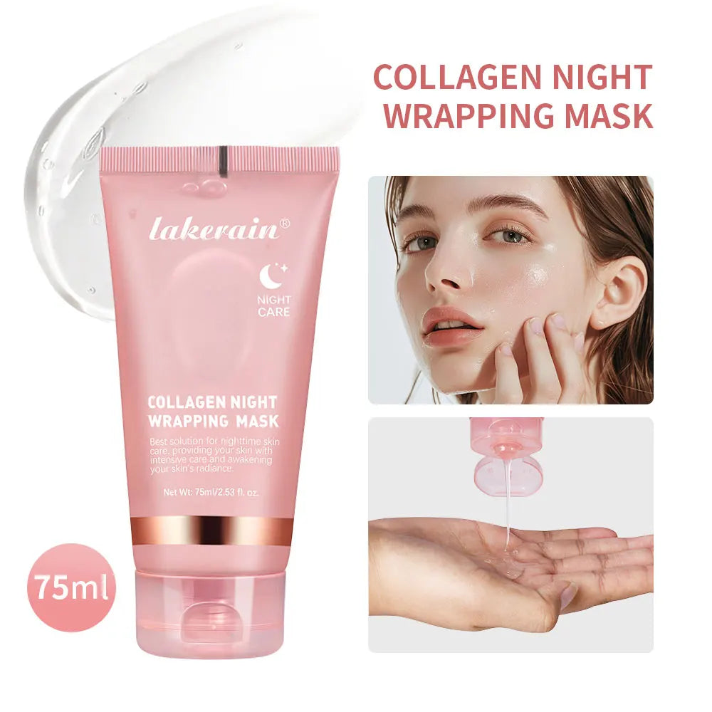 Revitalize Your Skin Overnight with the Korean Collagen Wrapping Facial Mask - Deep Moisturizing, Brightening, and Rejuvenating Treatment for Glowy, Youthful Skin